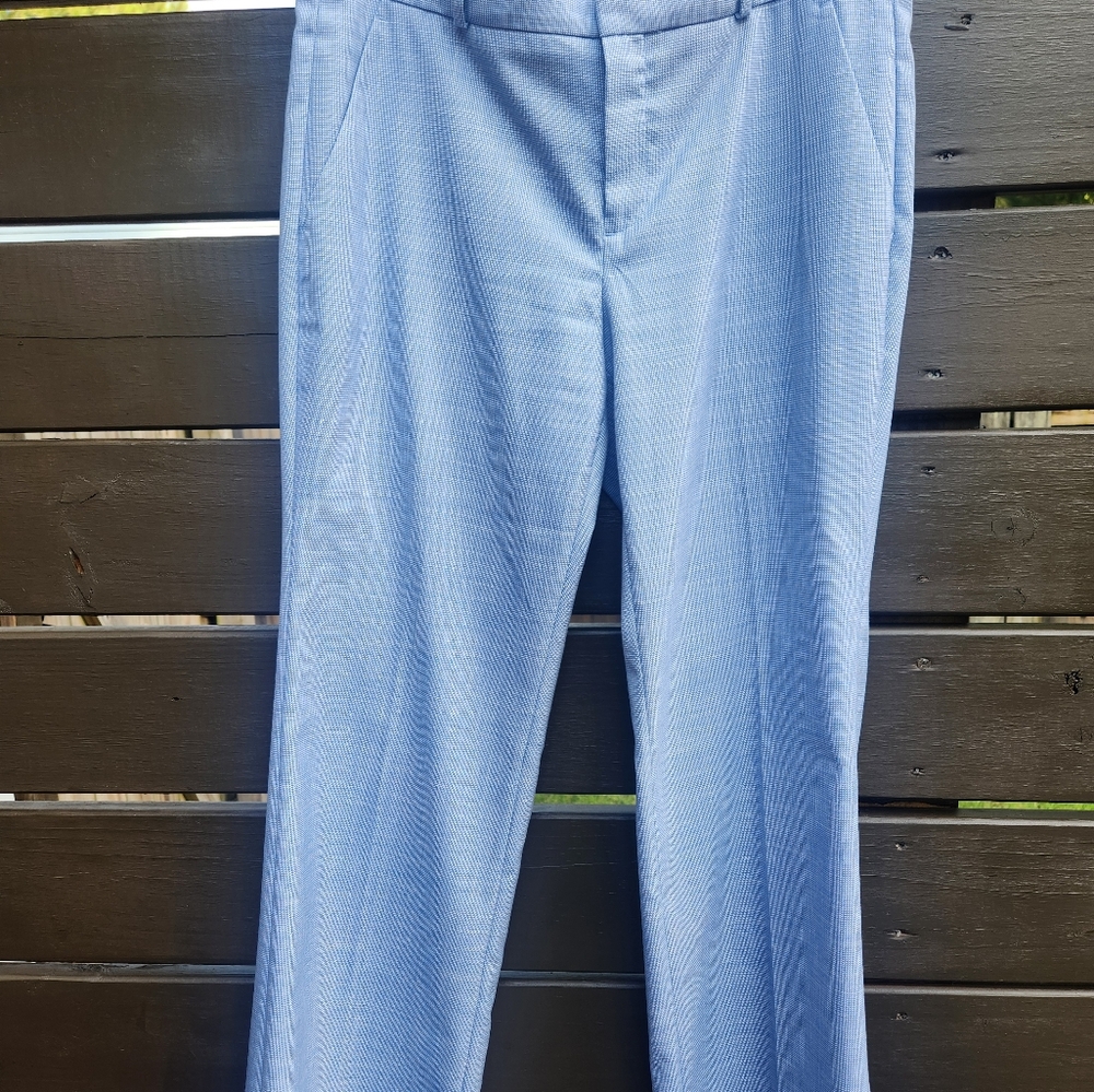 Banana Republic Straight Leg Trouser Pant Light Blue 8P Mid-rise